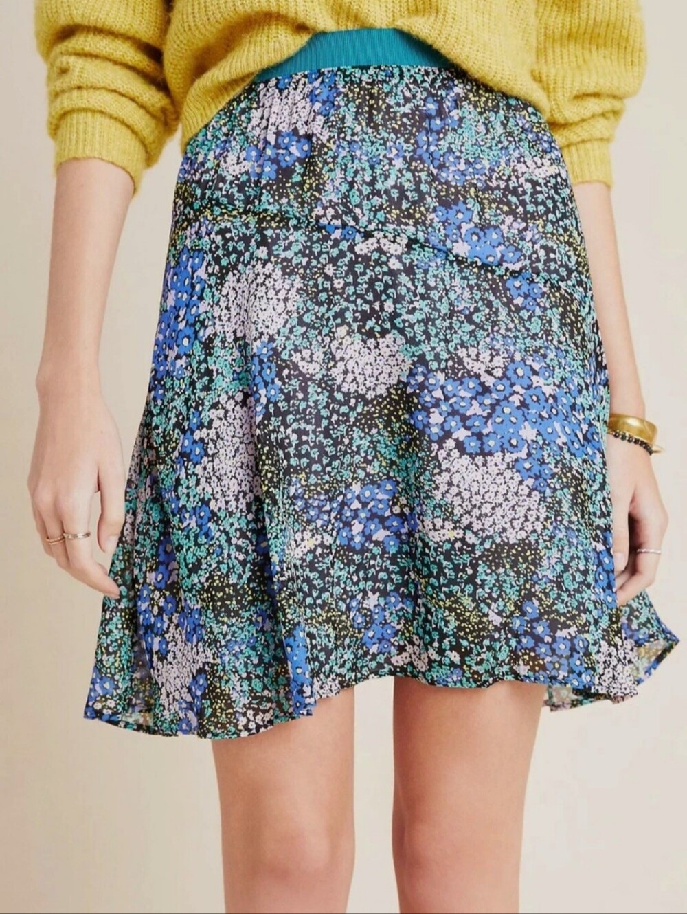 NWT Anthropologie Kerry Floral Mini Skirt - Sz: Small